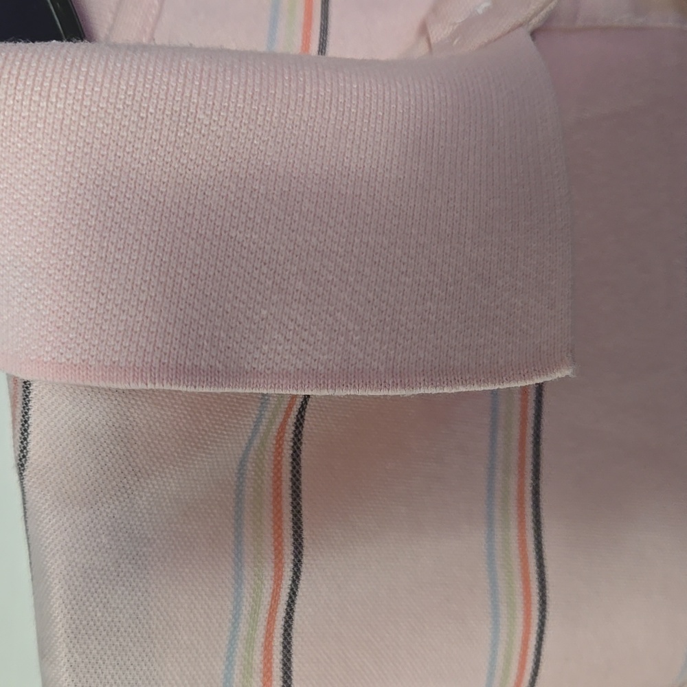 Lacoste Men's Pink Striped Polo Shirt - Picture 3 of 9
